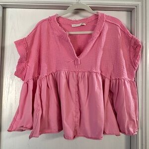 Pink Babydoll Top